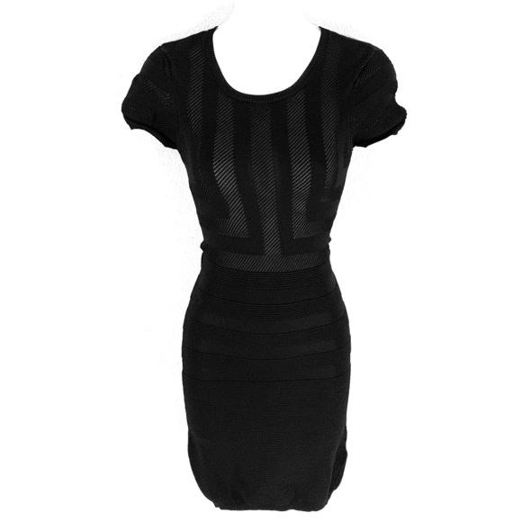 French Connection Dresses & Skirts - French Connection black stretch knit bodycon dress